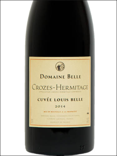 фото Domaine Belle Cuvee Louis Belle Crozes-Hermitage Rouge AOC Домен Бель Кюве Луи Бель Кроз-Эрмитаж Руж Франция вино красное