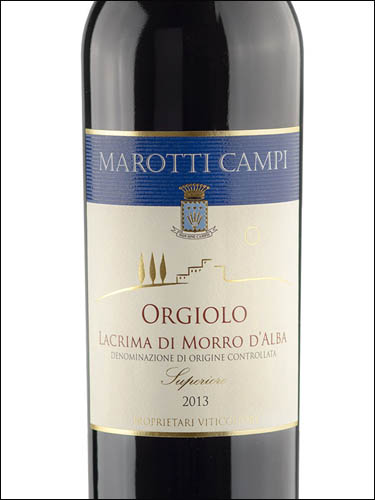 фото Marotti Campi Orgiolo Lacrima di Morro d'Alba Superiore DOC Маротти Кампи Орджиоло Лакрима ди Морро д'Альба Супериоре Италия вино красное