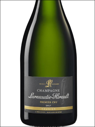 фото Champagne Larnaudie-Hirault Meunier Trois-Puits Premier Cru Brut Шампань Ларноди-Иро Менье Труа-Пюи Премье Крю Брют Франция вино белое