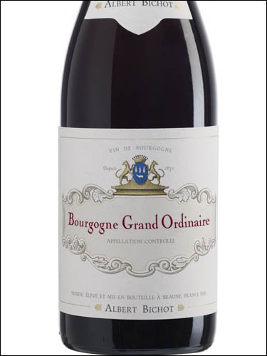 фото Albert Bichot Bourgogne Grand Ordinaire AOC Альбер Бишо Бургонь Гранд Ординэр Франция вино красное