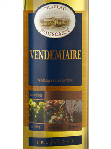 фото Chateau Bouscasse Vendemiaire Pacherenc du Vic-Bilh AOP Шато Бускассе Вандемьер Пашранк дю Вик-Биль Франция вино белое