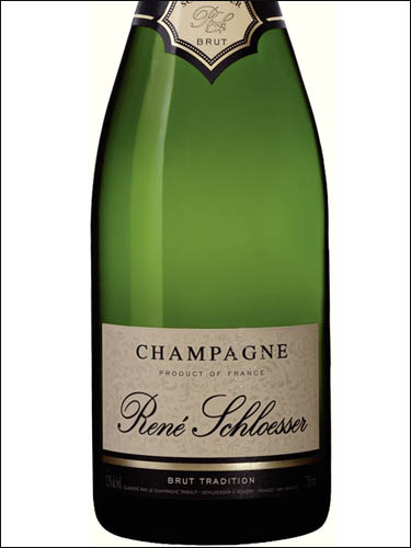 фото Champagne Rene Schloesser Brut Tradition Шампанское Рене Шлоссер Брют Традисьон Франция вино белое