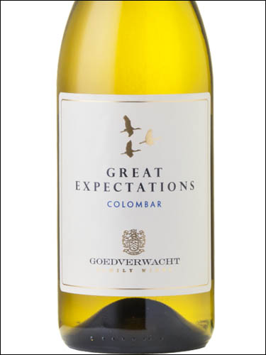 фото Goedverwacht Family Wines Great Expectations Colombar Гудвервахт Фэмили Вайнс Грейт Экспектейшинс Коломбар ЮАР вино белое