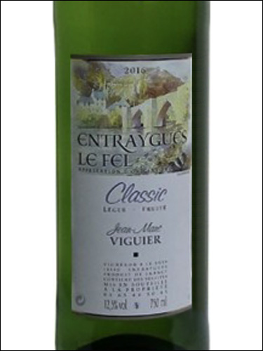 фото Jean-Marc Viguier Blanc Classic Entraygues-Le Fel AOC Жан-Марк Вигье Блан Классик Руж Антрег-ле Фель Франция вино белое