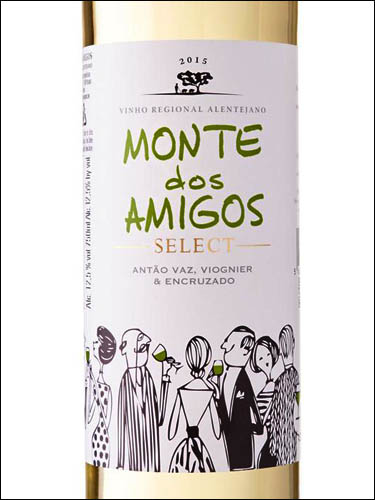 фото Monte dos Amigos Select Branco Vinho Regional Alentejano Монте душ Амигуш Бранку ВР Алентежану Португалия вино белое