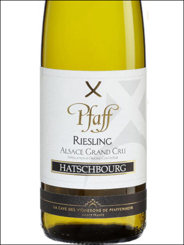 фото Pfaff Riesling Hatschbourg Alsace Grand Cru AOC Пфафф Рислинг Атшбур Эльзас Гран Крю Франция вино белое