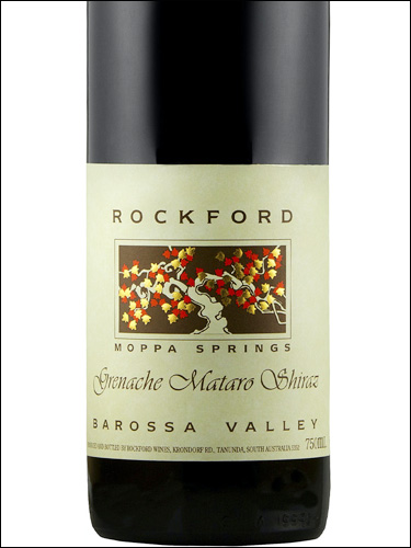 фото Rockford Moppa Springs Grenache-Mataro-Shiraz Barossa Valley Рокфорд Моппа Спрингс Гренаш-Матаро-Шираз Долина Баросса Австралия вино красное