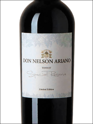 фото Don Nelson Ariano Tannat Speciel Reserve Дон Нельсон Ариано Таннат Спесьель Ресерве Уругвай вино красное