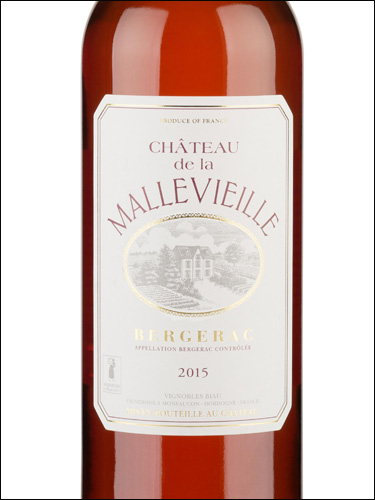 фото Chateau de la Mallevieille Bergerac Rose AOC Шато де ла Мальвьей Бержерак Розе Франция вино розовое