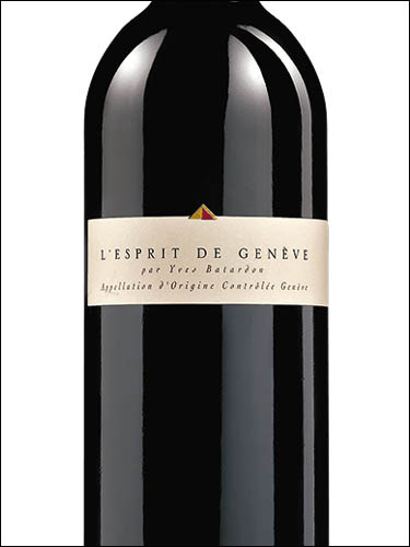 фото Domaine de la Mermiere L’Esprit de Geneve AOC Домен де ла Мермье л'Эсприт де Женева Швейцария вино красное
