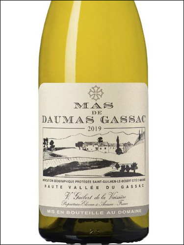 фото Mas de Daumas Gassac Blanc Saint-Guilhem-le-Desert-Cite d’Aniane IGP Мас де Дома Гассак Блан Сен-Гийем-ле-Дезер-Сите д'Аниан Франция вино белое
