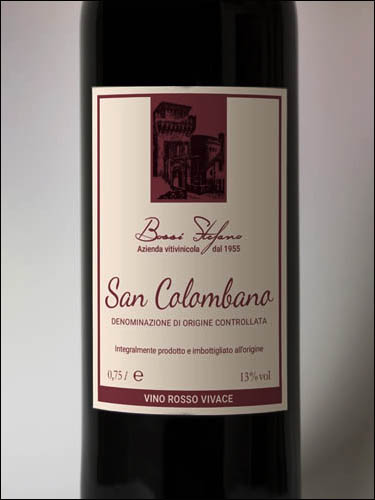 фото Bossi Stefano San Colombano Rosso DOC Босси Стефано Сан Коломбано ДОК Италия вино красное