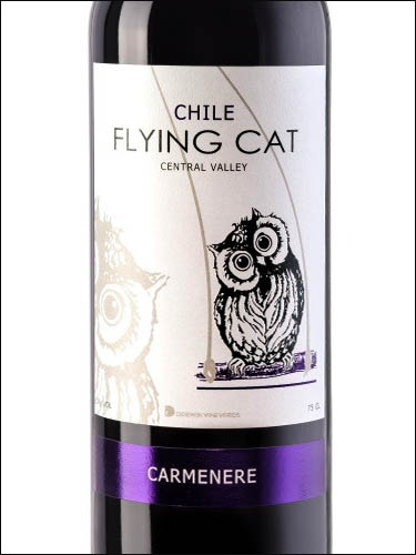 фото Flying Cat Carmenere Central Valley DO Флаинг Кэт Карменер Чили вино красное