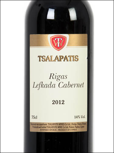 фото Tsalapatis Rigas Lefkada Cabernet Цалапатис Ригас Лефкада Каберне Кипр вино красное