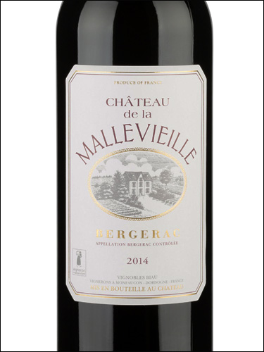 фото Chateau de la Mallevieille Bergerac Rouge AOC Шато де ла Мальвьей Бержерак Руж Франция вино красное
