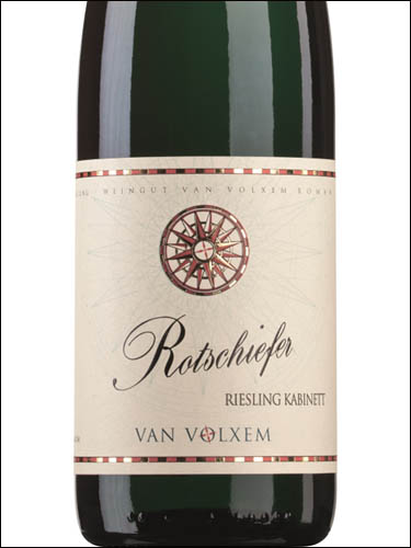 фото Van Volxem Rotschiefer Riesling Kabinett Ван Вольксем Ротшифер Рислинг Кабинет Германия вино белое