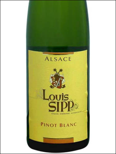 фото Louis Sipp Pinot Blanc Alsace AOC Луи Сипп Пино Блан Эльзас Франция вино белое