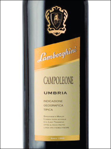 фото Lamborghini Campoleone Umbria Rosso IGT Ламборгини Камполеоне Умбрия Россо Италия вино красное