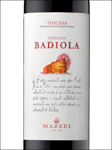 фото Mazzei Poggio Badiola Toscana IGT Маццеи Поджио Бадиола Тоскана Италия вино красное