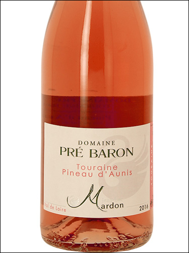 фото Domaine Pre Baron Pineau d'Aunis Touraine Rose AOC Домен Пре Барон Пино д'Онис Турень Розе Франция вино розовое