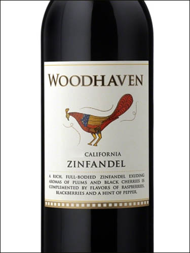 фото Woodhaven Zinfandel California Вудхэвен Зинфандель Калифорния США вино красное