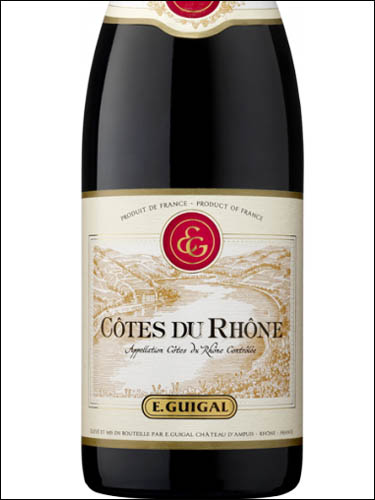 фото E.Guigal Cotes du Rhone Rouge AOC Э. Гигаль  Кот дю Рон Руж Франция вино красное