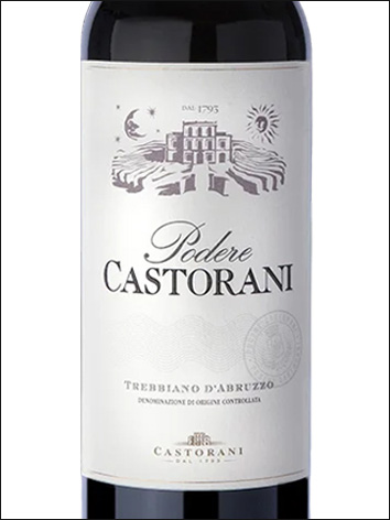 фото Podere Castorani Trebbiano d'Abruzzo DOC Подере Касторани Треббьяно д'Абруццо Италия вино белое