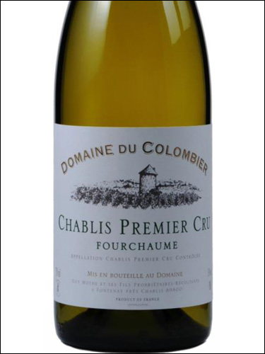 фото Domaine du Colombier Chablis Premier Cru Fourchaume AOC Домен дю Коломбье Шабли Премье Крю Фуршом Франция вино белое