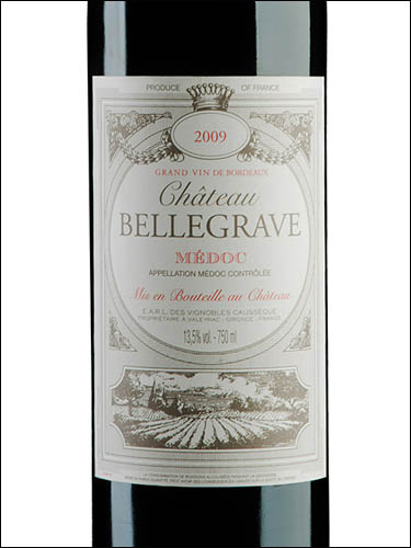 фото Chateau Bellegrave Medoc AOC Шато Бельграв Медок Франция вино красное