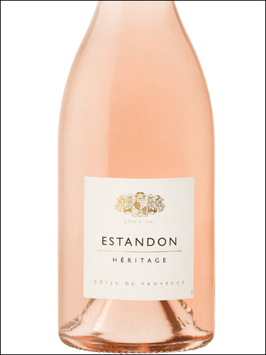 фото Estandon Heritage Rose Cotes de Provence AOP Эстандон Эритаж Розе Кот де Прованс Франция вино розовое