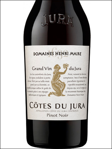фото Domaines Henri Maire Pinot Noir Cotes du Jura AOC Домен Анри Мер Пино Нуар Кот дю Жюра Франция вино красное