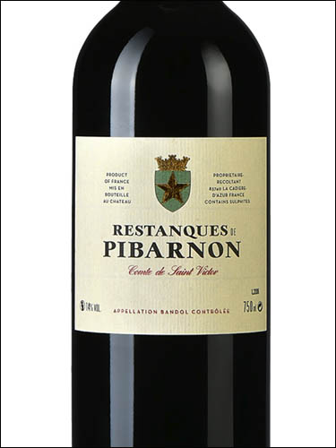фото Les Restanques de Pibarnon Rouge Bandol AOC Ле Рестанк де Пибарнон Руж Бандоль Франция вино красное