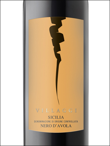 фото Villaggi Nero d'Avola Sicilia DOC Вилладжи Неро д'Авола Сицилия Италия вино красное