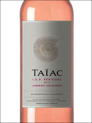 фото Taiac Cabernet Sauvignon rose Perigord IGP Тайак Каберне Cовиньон розе Перигор Франция вино розовое