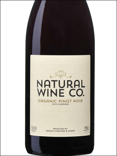фото Natural Wine Co Organic Pinot Noir Gisborne Натурал Вайн Органик Пино нуар Гисборн Новая Зеландия вино красное
