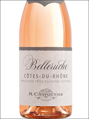 фото M.Chapoutier Belleruche Rose Cotes du Rhone AOC М.Шапутье Бельрюш Розе Кот дю Рон Франция вино розовое