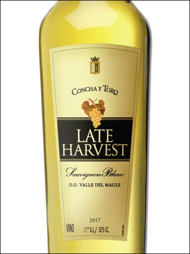 фото Concha y Toro Late Harvest Sauvignon Blanc Maule Valley DO Конча и Торо Лейт Харвест Совиньон Блан Долина Мауле Чили вино белое