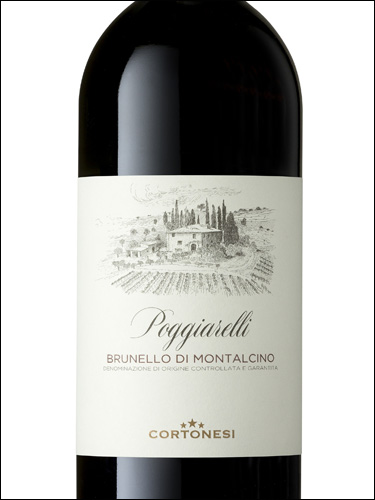 фото Cortonesi Poggiarelli Brunello di Montalcino DOCG Кортонези Поджарелли Брунелло ди Монтальчино Италия вино красное