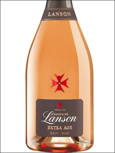 фото Champagne Lanson Extra Age Rose Brut Шампанское Лансон Экстра Эйдж Розе Брют Франция вино розовое