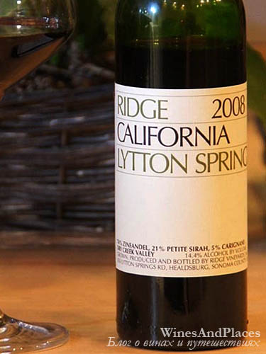 фото Ridge Lytton Springs Ридж Литтон Спрингс США вино красное
