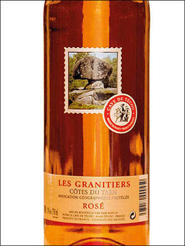 фото Les Granitiers Rose Sec Cotes du Tarn IGP Ле Гранитье Розе Сек Кот дю Тарн Франция вино розовое