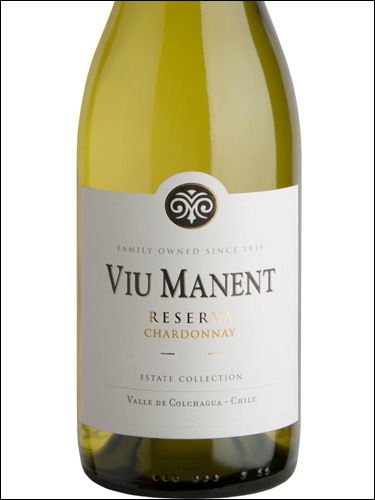 фото Viu Manent Reserva Chardonnay Colchagua Valley DO Вью Манент Резерва Шардоне Долина Кольчагуа Чили вино белое