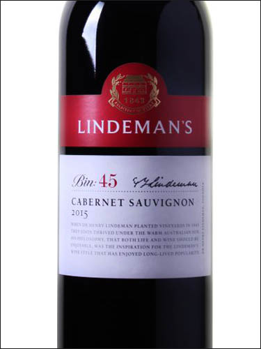фото Lindeman's Bin 45 Cabernet Sauvignon Линдеманс Бин 45 Каберне Совиньон Австралия вино красное