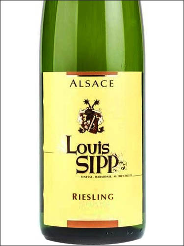 фото Louis Sipp Riesling Alsace AOC Луи Сипп Рислинг Эльзас Франция вино белое