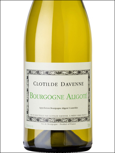 фото Clotilde Davenne Bourgogne Aligote AOC Клотильд Давенн Бургонь Алиготе Франция вино белое