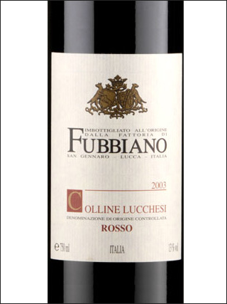 фото Fubbiano Rosso Colline Lucchesi DOC Фуббиано Россо Колине Луккези Италия вино красное