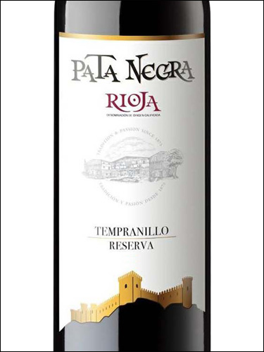 фото вино Pata Negra Tempranillo Reserva Rioja DOCa 