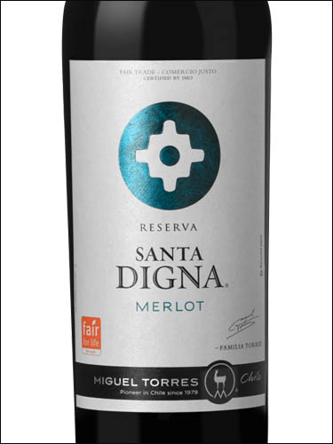 фото Miguel Torres Santa Digna Merlot Reserva Мигель Торрес Санта Дигна Мерло Резерва Чили вино красное
