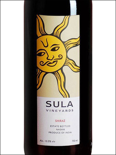 фото Sula Vineyards Shiraz Сула Виньярдс Шираз Индия вино красное