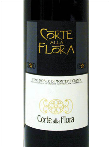 фото Corte alla Flora Vino Nobile di Montepulciano DOCG Корте алла Флора Вино Нобиле ди Монтепульчано Италия вино красное